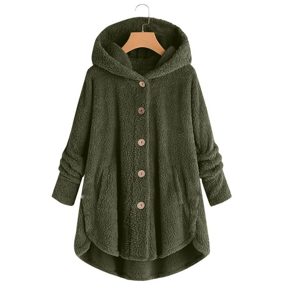 Pyhlmscde Women Plus Size Fuzzy Fleece Coat, Fall Coats, Fuzzy Jackets for Women, Women Fall Clothes