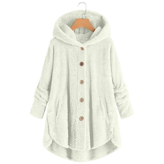 Pyhlmscde Women's Plus Size Fuzzy Fleece Coat, Fall Coats, Cardigan for Women, Knit Cardigan