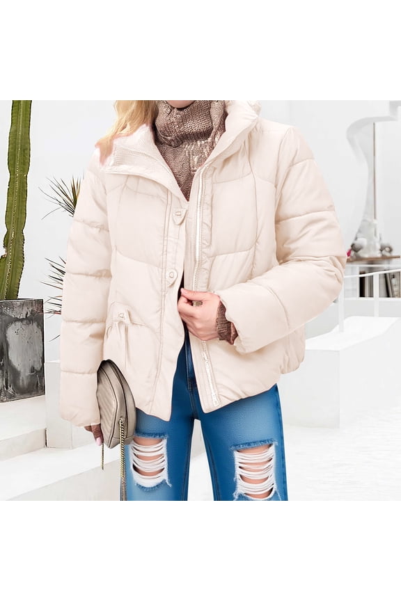 Women's Puffer Full Zip Quilted Hooded Bubble Coats, Womens Tops, Winter Jackets for Women, Winter Coats for Women