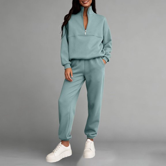 Pyhlmscde Women's Pullover Two Piece Set Long Sleeve Sweatsuit, Sweatsuits for Women, Womens Sweatshirt, Womens Winter Clothes