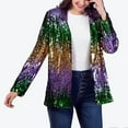 thumbnail image 1 of Pyhlmscde Women's Sequin Jacket Long Sleeve Open Front Glitter Sparkly Coat Casual Cardigan, casual chic outfits for women, womens blazers dressy casual, jackets for women, 1 of 3