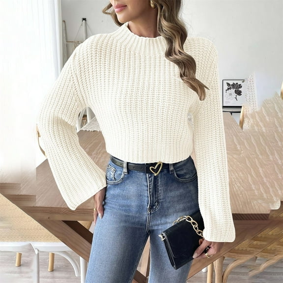 Pyhlmscde Women's Short Crop Top Woven Sweater, Womens Tops, Fall Clothes, Sweaters for Women