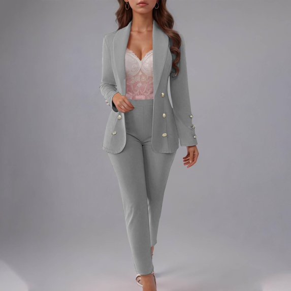 Pyhlmscde Women's Winter Solid Color Buttoned Slim Fit Cardigan Two Piece Set, Cardigan Sweaters for Women, Cardigan for Women, Fall Outfits for Women
