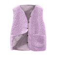 thumbnail image 1 of Pyhlmscde Women's Solid Color Warm And Windproof Plush Jacket Vest, Fleece Vest Women, Womens Tops, Womens Fall Clothes, 1 of 2