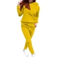 thumbnail image 1 of Pyhlmscde Women's Solid Color without Pockets Sweatsuit, Sweatsuits for Women, Two Piece Sets for Women, Women Fall Clothes, 1 of 6