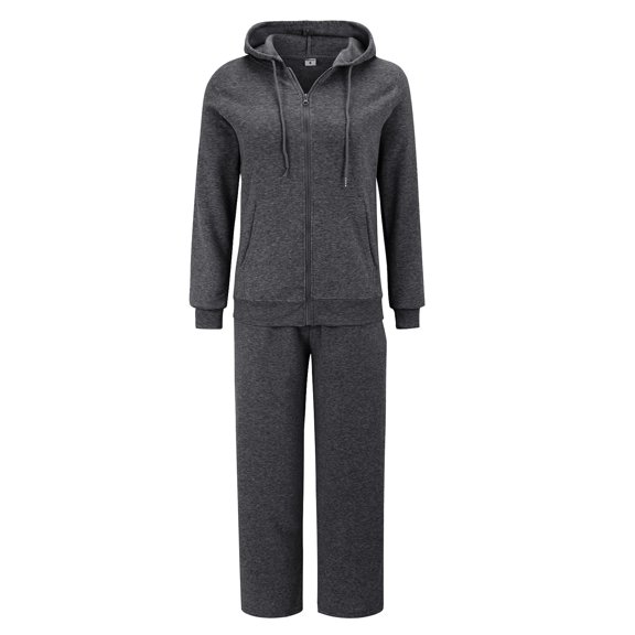 Pyhlmscde Women's Solid Sweatsuit Sets, Sweatsuits for Women, Women Fall Clothes, Two Piece Sets for Women