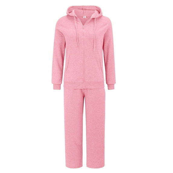 Pyhlmscde Women's Solid Sweatsuit Sets, Sweatsuits for Women, Women Fall Clothes, Two Piece Sets for Women
