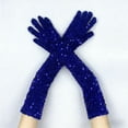 thumbnail image 1 of Pyhlmscde Women's Sparkling Sequin Dance Gloves, Velvet Gloves, Womens Gloves, Winter Gloves, 1 of 4