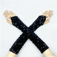 thumbnail image 1 of Pyhlmscde Women's Sparkly Sequin Gloves Long Velvet Length Arm Sleeves Wedding Prom Gloves, Winter Gloves, Womens Gloves, Heated Gloves for Women, 1 of 4