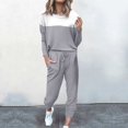 thumbnail image 1 of Pyhlmscde Women's Two Piece Outfit Long Sleeve Crewneck Pullover Tops And Long Pants Sweatsuits With Sweatpants, Women Sweater Sets 2 Piece Outfits, Suits For Women, Womens Set, 1 of 2