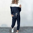 thumbnail image 1 of Pyhlmscde Women's Two Piece Outfit Long Sleeve Crewneck Pullover Tops And Long Pants Sweatsuits With Sweatpants, Women Sweater Sets 2 Piece Outfits, Suits For Women, Womens Set, 1 of 2