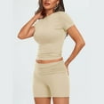 thumbnail image 1 of Pyhlmscde Women’s Two Piece Set Casual Summer Outfit with Matching Shorts And Top Comfy 2 Piece Clothing Set, Linen Shorts Set for Women, Linen Short Sets, Piece Sets Summer Dressy, 1 of 6