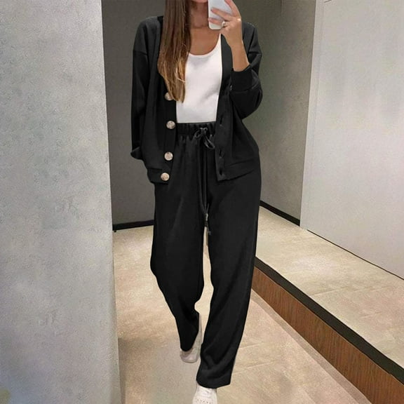 Pyhlmscde Women's Two Piece Sets Fall Outfits, Two Piece Sets for Women Fall, Lounge Sets for Women, Women Fall Clothes