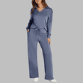 thumbnail image 1 of Pyhlmscde Women's V Neck Long Sleeve Top 2 Piece Set, Women Fall Clothes, Sweatsuits for Women, Fall Outfits for Women, 1 of 3