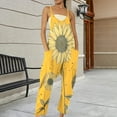 thumbnail image 1 of Pyhlmscde Women's V Neck Sleeveless Jumpsuits Spaghetti Straps Harem Long Pants Overalls with Pockets, Floral Jumpsuits for Women, Womens Jumpsuit, Overalls for Women, 1 of 5