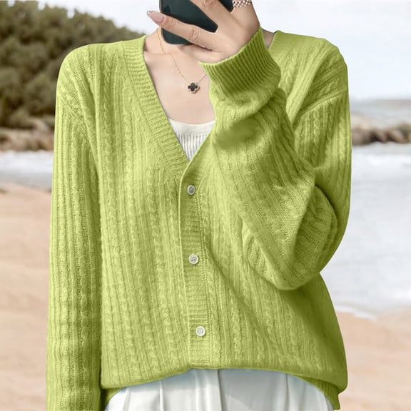 Pyhlmscde Women's V Neck Thin Slim Solid Color Knit Sweater, Womens Tops, Fall Clothes, Sweaters for Women