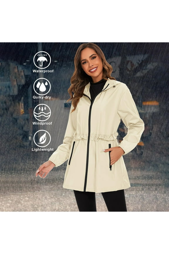 Women's Water Proof Packable Lightweight Windbreaker, Womens Tops, Windbreaker Jacket Women, Jackets for Women