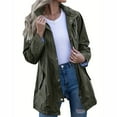 thumbnail image 1 of Pyhlmscde Women's Waterproof Long Hooded Trench Coats Lined Windbreaker Travel Jacket, Fall Clothes, Womens Tops, Trench Coat Women, 1 of 6