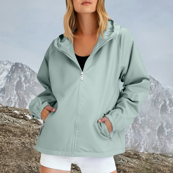 Pyhlmscde Women's Windproof Mountaineering Jacket, Womens Tops, Windbreaker Jacket Women, Winter Coats for Women