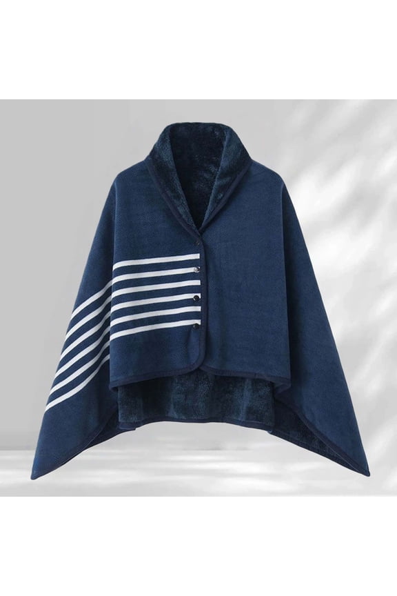 Women's Winter Coral Fleece Double Layer Warm Shawl, , ,