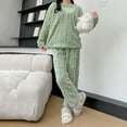 thumbnail image 1 of Pyhlmscde Women's Winter Fleece Warm Pajamas Set, Pajamas for Women Set, Fleece Pajamas Women, Women's Sleepwear, 1 of 5