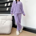 thumbnail image 1 of Pyhlmscde Women's Winter Fleece Warm Pajamas Set, Pajamas for Women Set, Fleece Pajamas Women, Women's Sleepwear, 1 of 5