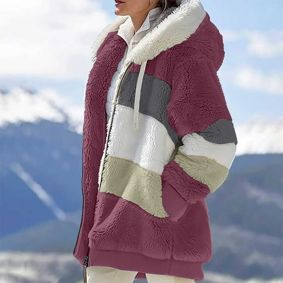 Pyhlmscde Women's Winter Fuzzy Fleece Jacket Cardigan Coats, Womens Tops, Cardigan Sweaters for Women, Long Sleeve Shirts for Women