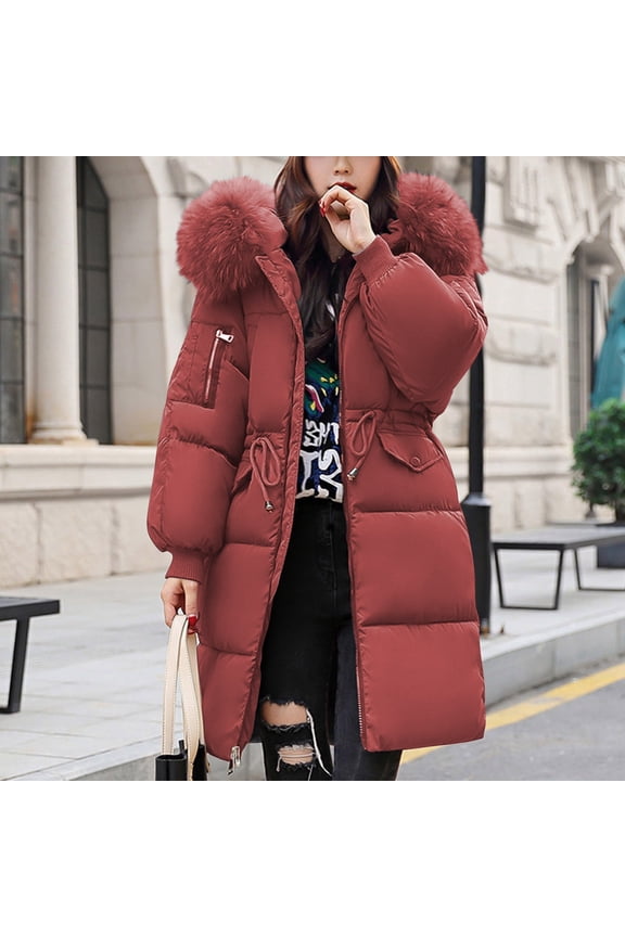 Women's Winter Mid Length Puffer Coats, Winter Clothing for Women, Womens Tops, Winter Coats for Women