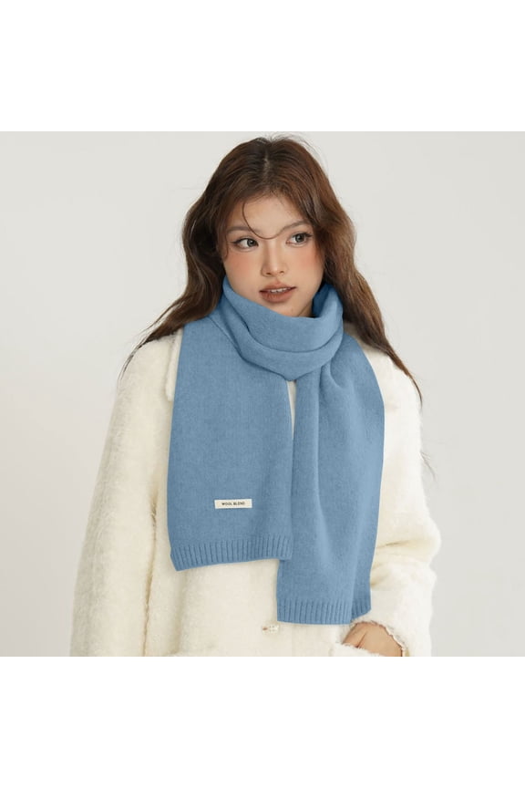 Women's Winter Solid Color Wool Scarf, , ,