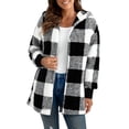 thumbnail image 1 of Pyhlmscde Women's Winter Warm Plush Hooded Jackets Cardigan, Cardigan Sweaters for Women, Cozy Sweaters for Women, Fall Coats, 1 of 5