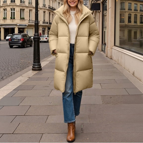 Pyhlmscde Women's Winter Warm Puffer Outerwear Coat, Puffer Jacket Womens, Womens Tops, Womens Winter Coats