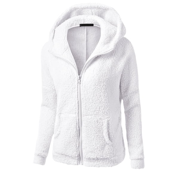 Pyhlmscde Women's Winter Warm Wool Zipper Coat Outwear, Womens Tops, Jackets for Women, Women Fall Clothes