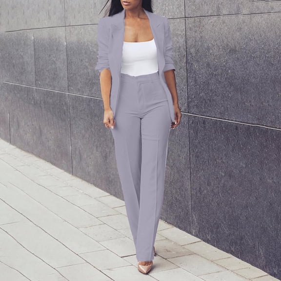 Pyhlmscde Womens Fall Fashion 2 Piece Sets Open Front And Slim Fit Pants Suits Set, Two Piece Sets for Women, Women Fall Clothes, Sweatsuits for Women