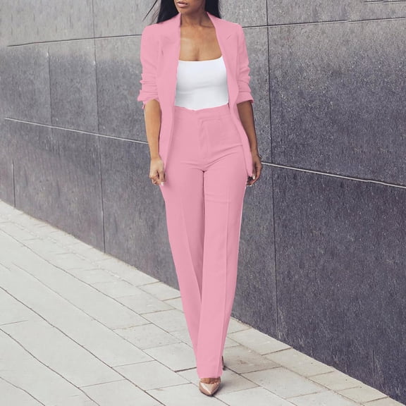 Pyhlmscde Womens Fall Fashion 2 Piece Sets Open Front And Slim Fit Pants Suits Set, Two Piece Sets for Women, Women Fall Clothes, Sweatsuits for Women