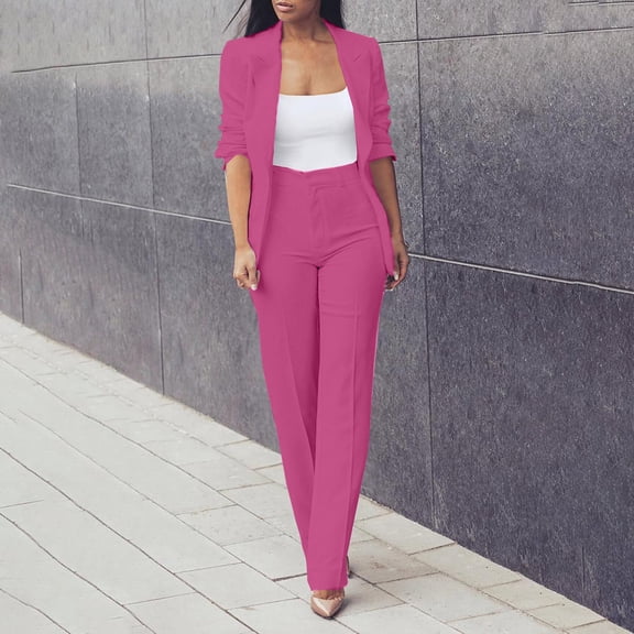 Pyhlmscde Womens Fall Fashion 2 Piece Sets Open Front And Slim Fit Pants Suits Set, Two Piece Sets for Women, Women Fall Clothes, Sweatsuits for Women