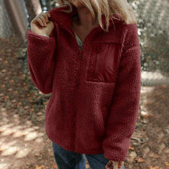 Pyhlmscde Womens Fuzzy Fleece Casual Warm Jackets Coat, Women's Coats, Fall Coats, Fleece Jacket Women