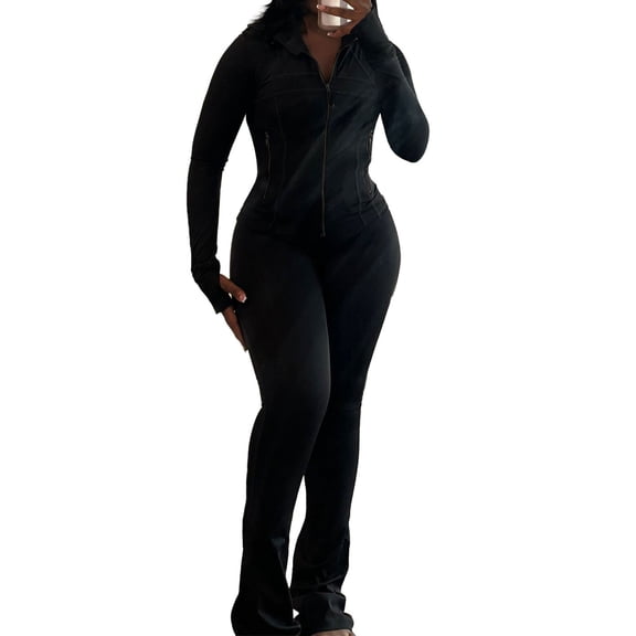 Pyhlmscde Womens Gym Suits 2 Piece Set, Long Sleeve Lounge Sets for Women, Lounge Sets for Women, 2 Piece Sets for Women