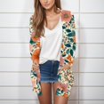 thumbnail image 1 of Pyhlmscde Womens Long Cardigan Lightweight Sweater Open Front Long Sleeve Outfits with Pockets, Flower Sweaters for Women, Floral Cardigan for Women, Open Cardigans for Women Lightweight, 1 of 5