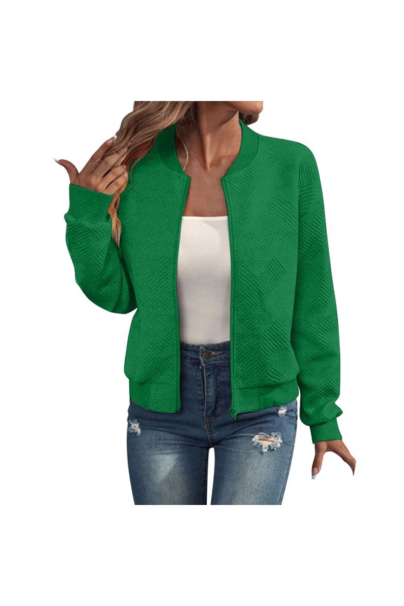 Womens Long Sleeve Knitted Zip Up Sweater Cardigans Sweaters Lightweight Zipper Sweatshirts Jacket, Knitted Cardigan, Open Knit Sweaters for Women, Sweatshirt Cardigan