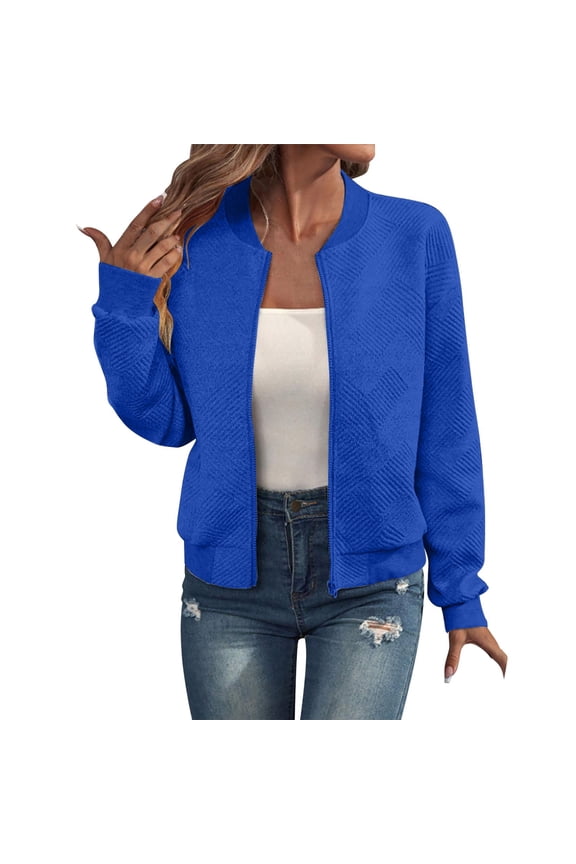 Womens Long Sleeve Knitted Zip Up Sweater Cardigans Sweaters Lightweight Zipper Sweatshirts Jacket, Knitted Cardigan, Open Knit Sweaters for Women, Sweatshirt Cardigan