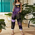 thumbnail image 1 of Pyhlmscde Womens Pumpkin Bat Halloween Print Straps Overalls with Pockets, Jumpsuits for Women, Womens Halloween Costumes 2025, Rompers for Women, 1 of 6