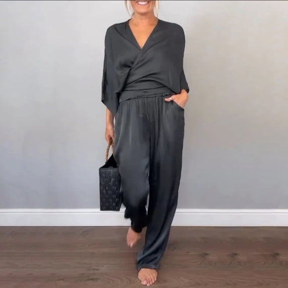 Pyhlmscde Womens Two Piece Sweatsuits Outfits Set, Long Sleeve Lounge Sets for Women, Lounge Sets for Women, 2 Piece Sets for Women