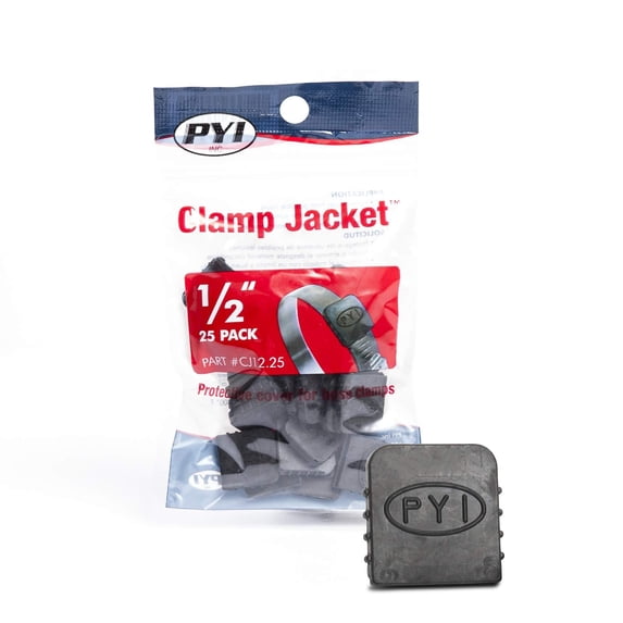 Pyi CJ1225; Clamp Jackets 1/2 Black 25-Pack