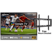 Pyimgus 55 inches outdoor TV, 1000nits Google TV, IP65 weatherproof TV, Waterproof TVs, 178  Viewing Angle outside Tvs for Partial Sun