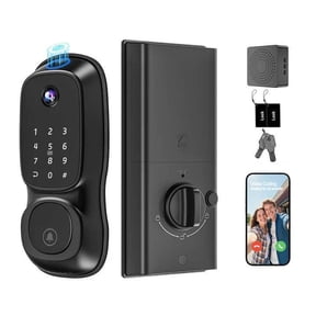Pyimgus Video Smart Lock, Keyless Entry Door Lock with Camera, Fingerprint Smart Lock,Touchscreen Keypad, Built-in WiFi Deadbolt for Front Door, App Remote Control, Auto Lock,Easy Installation