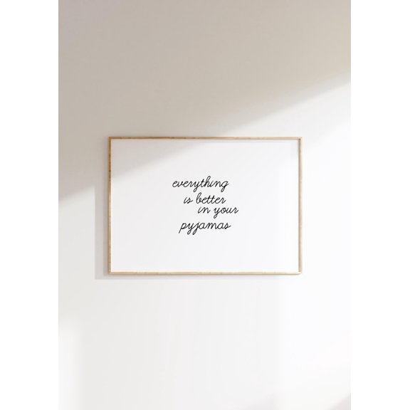 Pyjama Quote Wall Decor Striped Bedroom Home Room Interior Decorative Display Accent Living