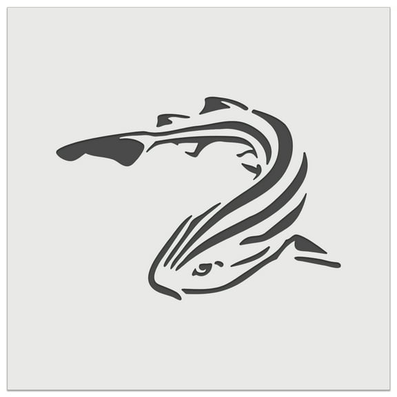 Pyjama Shark Striped Catshark DIY Cookie Wall Craft Stencil - 4.5 Inch