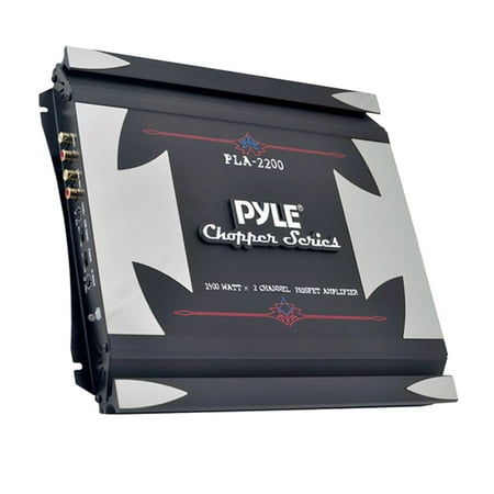 Pyle 1,400-watt 2-channel Vehicle Audio Amplifier, Black, 4.99 lb