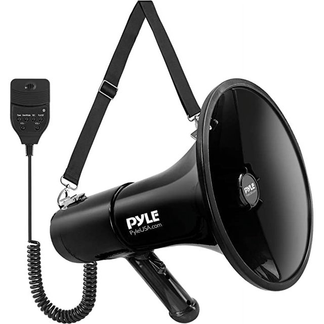 Pyle 100Watt Megaphone Bullhorn, Lightweight & Portable Loud Air Horn