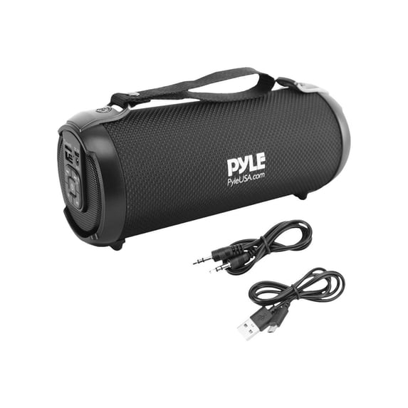 Pyle 100 Watt Rechargeable Wireless Portable Bluetooth Boom Box Speaker Barrel Loud Stereo System